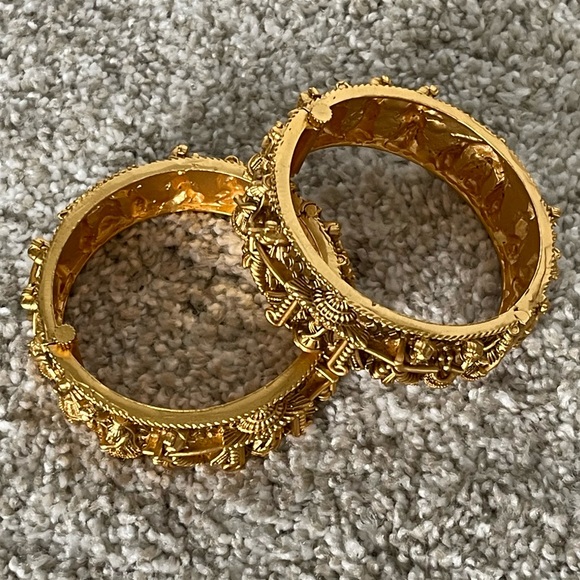 2 Doli bangles in 22K antique gold plated. - Picture 4 of 10
